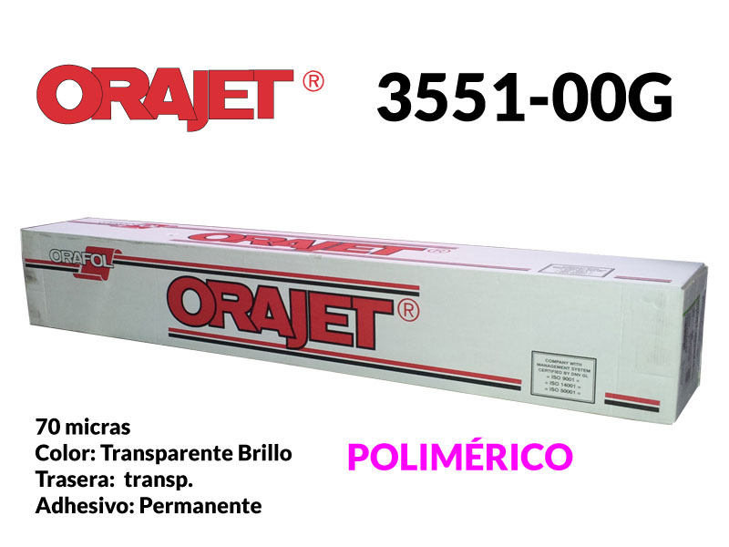 ORAJET 3551-00G TRANSP.BR. 1,37X50  PERM.