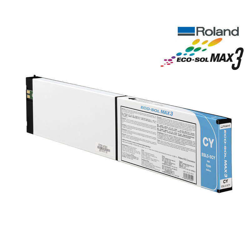 CARTUCHO TINTA ROLAND ECO-SOL MAX-3 500CC. ESL5-5 CY