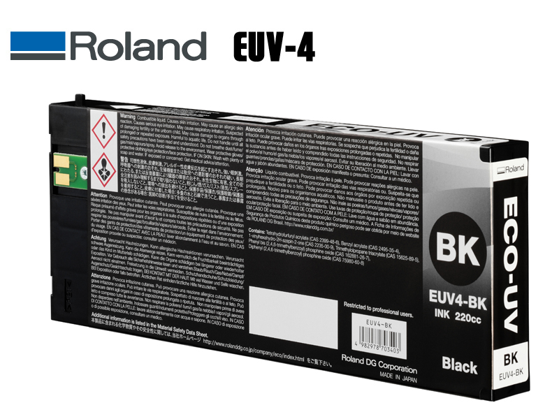 CARTUCHO TINTA ROLAND ECO-UV 220ML EUV4-BK