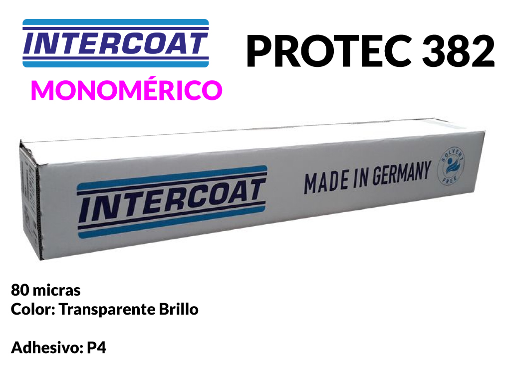 LAMINADOR INTERCOAT MONOM. PROTEC 382P-UVP3 TR/BR 1,600X50 80 MIC.