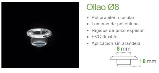 OLLAOS 1000UDS TERMO.TRANSPARENTE 8 RE.POP08M000