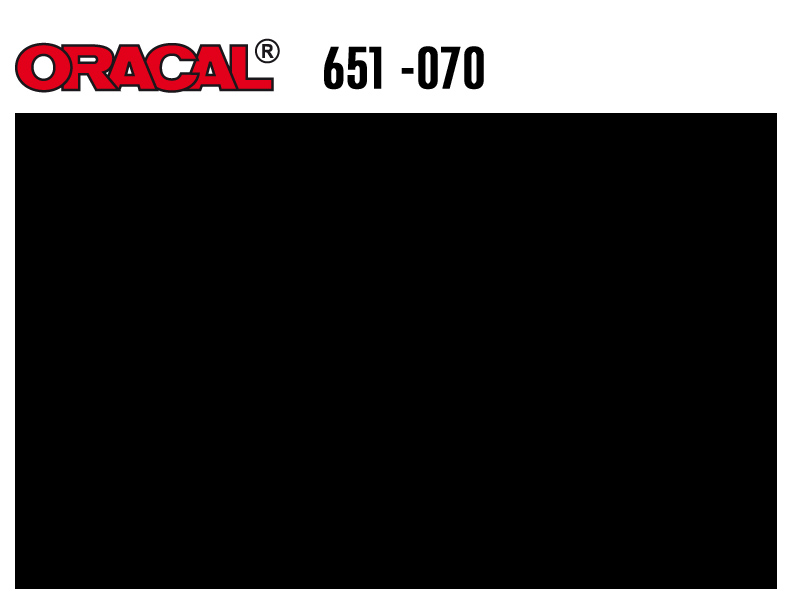 VINILO ORACAL 651G-070 NG. BR. ROLLO 1,26X50M