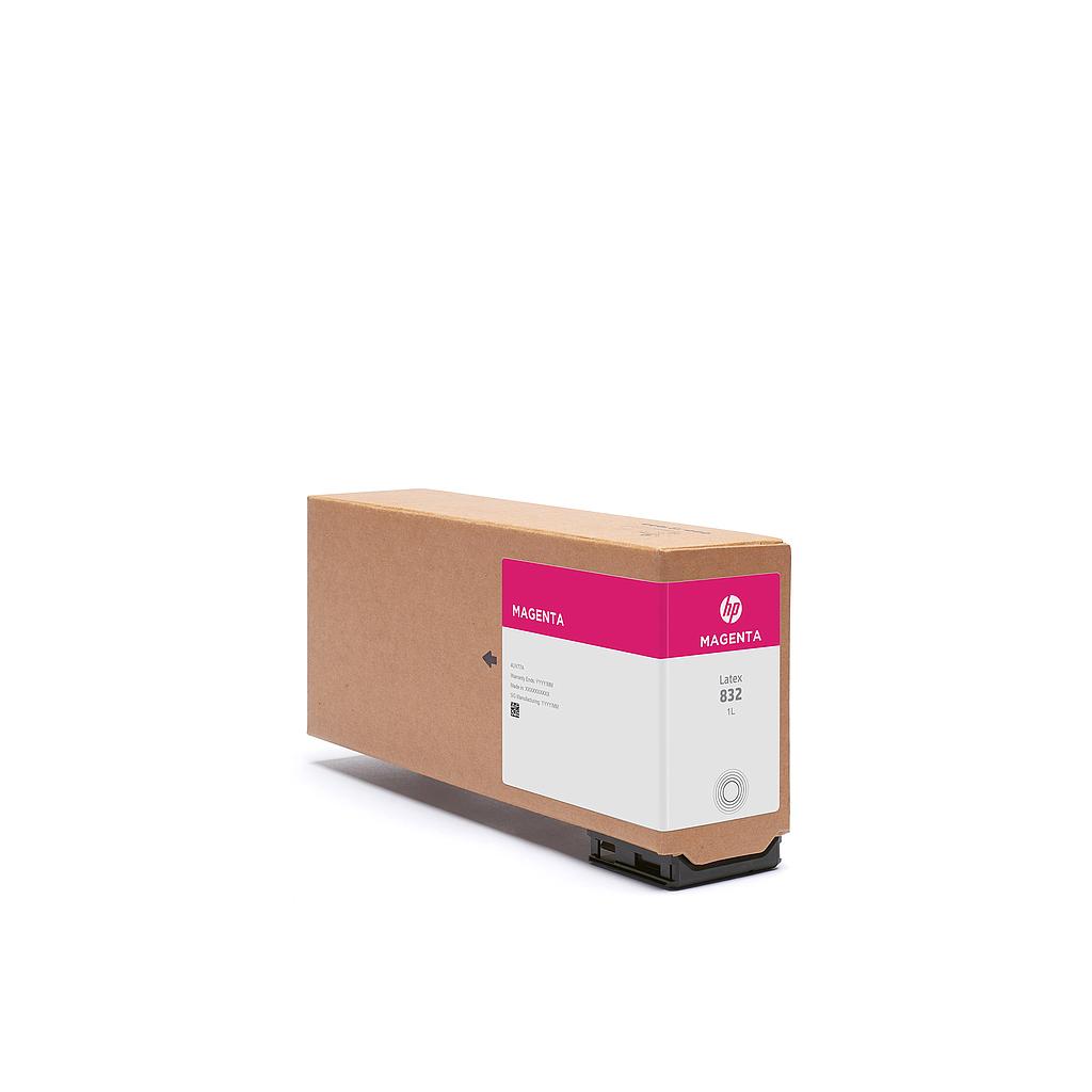 CARTUCHO TINTA LATEX  HP 832 1L MAGENTA  4UV77A