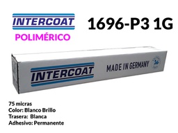 [100020007071] PVC INTERCOAT POLIMERICO 1696 BL/BR 1,37X50 75 MIC. PERM H14 P31G TRASERA GRIS